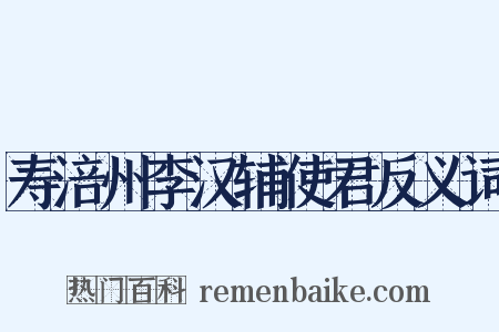 寿涪州李汉辅使君反义词是什么意思的图片